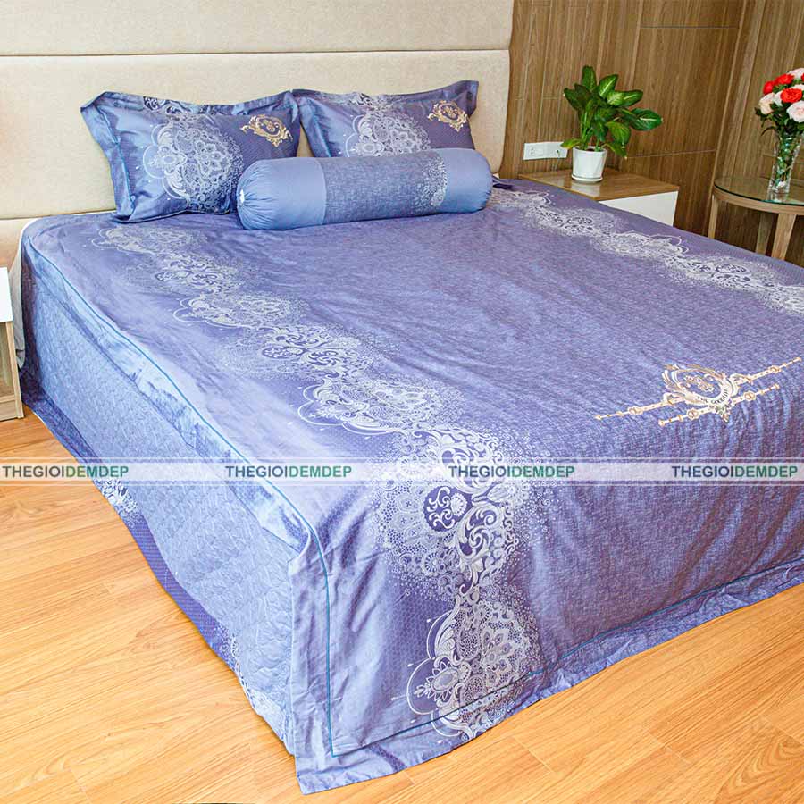 Bộ Chăn Ga Gấm Lụa Cao Cấp Singapore GL04 Bộ Chăn Ga Gấm Lụa Cao Cấp Singapore GL04