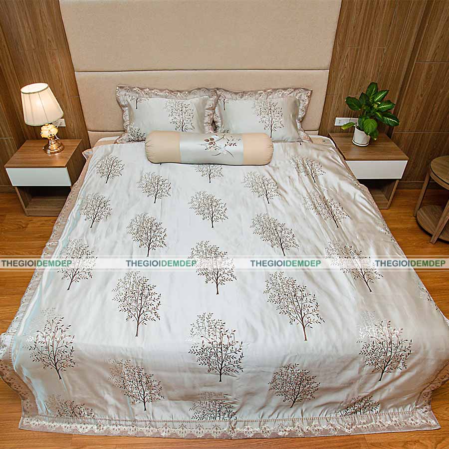 Bộ Chăn Ga Gấm Dệt Cao Cấp Singapore GD09 Bộ Chăn Ga Gấm Dệt Cao Cấp Singapore GD09
