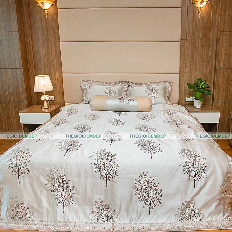 Bộ Chăn Ga Gấm Dệt Cao Cấp Singapore GD09 Bộ Chăn Ga Gấm Dệt Cao Cấp Singapore GD09