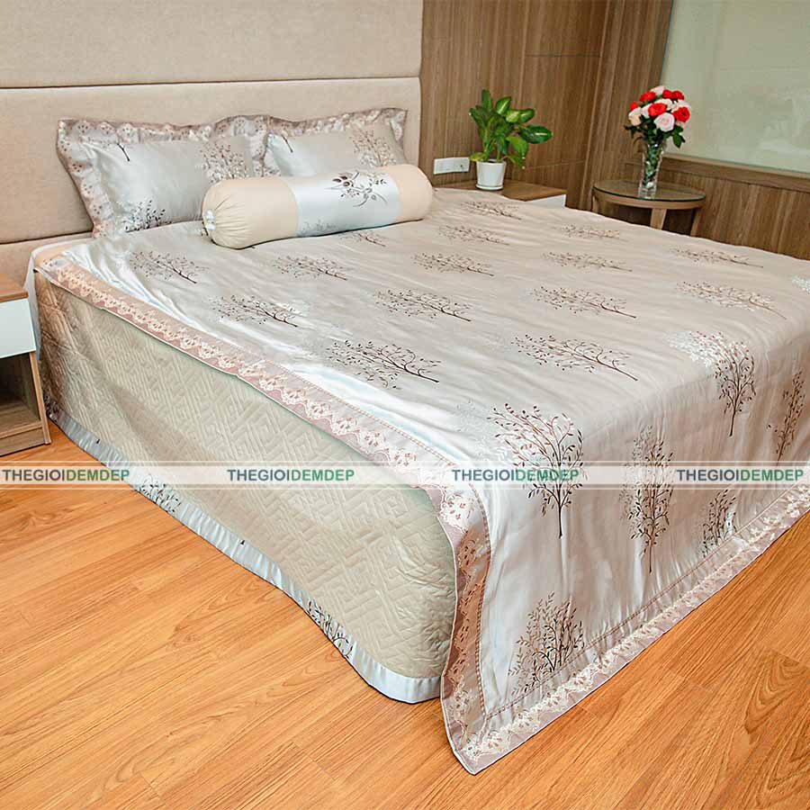 Bộ Chăn Ga Gấm Dệt Cao Cấp Singapore GD09 Bộ Chăn Ga Gấm Dệt Cao Cấp Singapore GD09