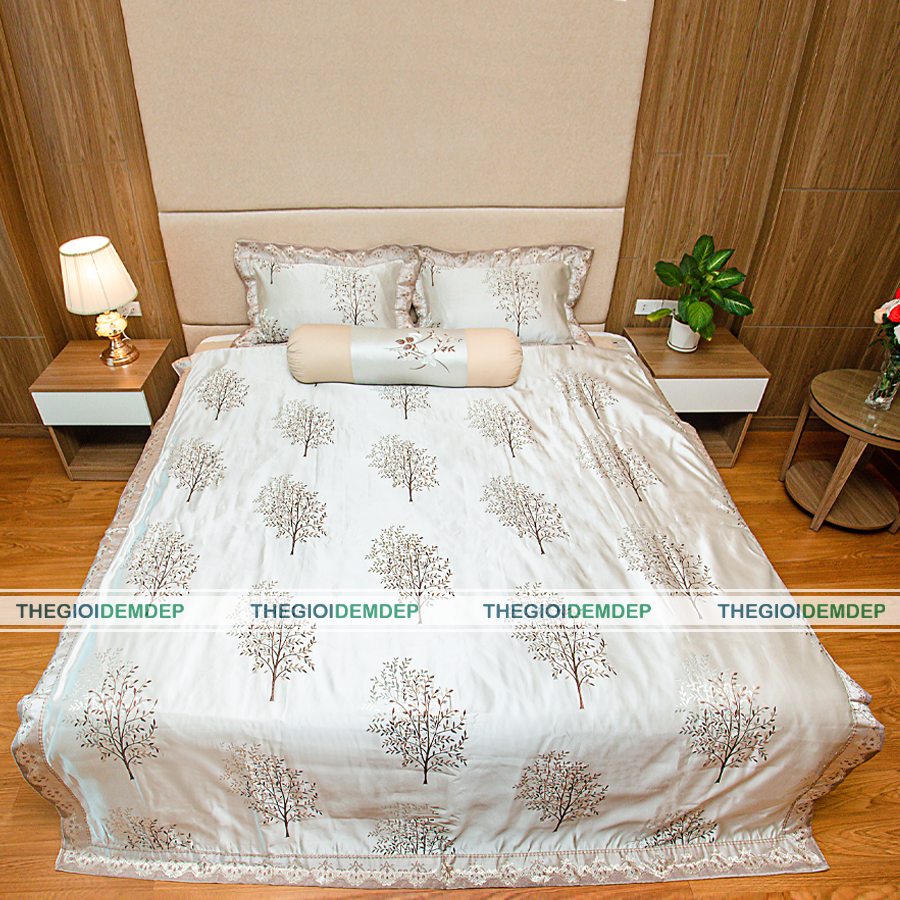 Bộ Chăn Ga Gấm Dệt Cao Cấp Singapore GD09 Bộ Chăn Ga Gấm Dệt Cao Cấp Singapore GD09