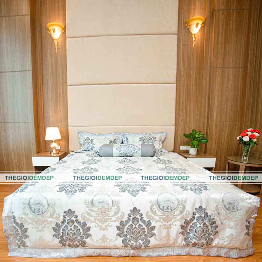 Bộ Chăn Ga Gấm Dệt Cao Cấp Singapore GD10 Bộ Chăn Ga Gấm Dệt Cao Cấp Singapore GD10